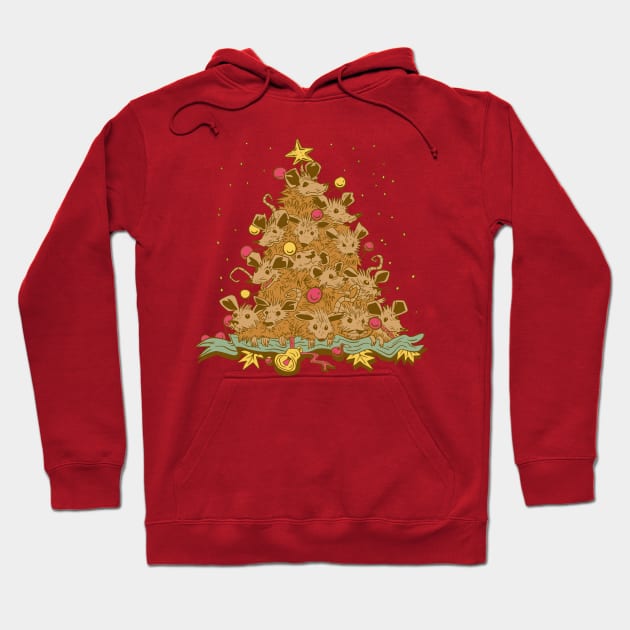 Possum Christmas tree Hoodie by Christyn Evans